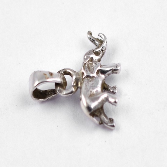 Elephant Charms Pendant Handmade 925 Sterling Plain Silver Pendant Jewellery Manufacture Silver Jewellery