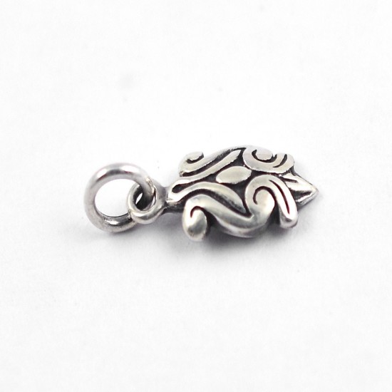 Engraved Setting 925 Sterling Plain Silver Pendant Jewelry Oxidized Silver Jewelry
