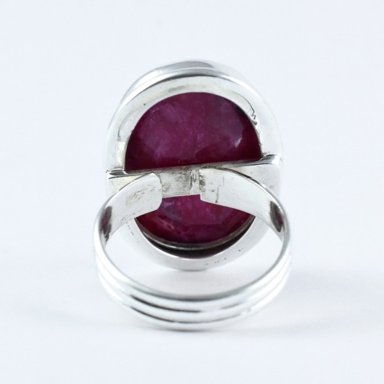 Fashionable Dyed Ruby Ring Handmade Solid 925 Sterling Silver Wholesale Silver Ring Jewelry
