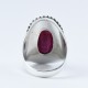 Fine Dyed Ruby Ring Handmade 925 Sterling Silver Oxidized Silver Ring Indian Silver Jewellery Engagement Ring