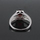 Awesome Ring !! Garnet 925 Sterling Silver Rhodium Plated Ring Jewelry