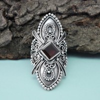 Gorgeous Design !! Garnet 925 Sterling Silver Ring