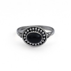 Genuine Black Onyx 925 Sterling Silver Handmade Ring Jewelry Gift For Her