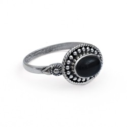 Genuine Black Onyx 925 Sterling Silver Handmade Ring Jewelry Gift For Her