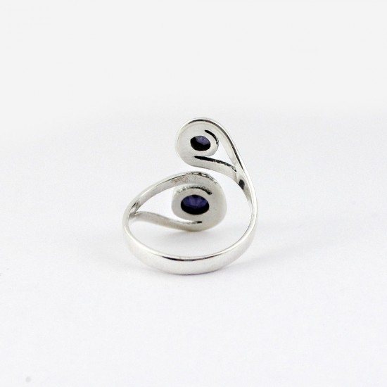 Genuine Blue Iolite 925 Sterling Silver Ring Friendship Ring Fine Silver Jewelry Gift For Her