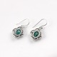 Genuine Turquoise 925 Sterling Silver Earring Jewelry Gift For Her