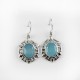 Aura Of Beauty !! Blue Chalcedony 925 Sterling Silver Earring