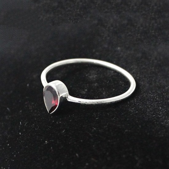 Red Colour !! Garnet 925 Sterling Silver Ring