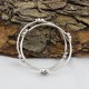 Fashionable Round Shape Multi C.Z Gemstone 925 Sterling Silver Bangle Boho Jewelry