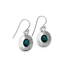 Women Silver Earring !! Artisan Green Corundum Gemstone 925 Sterling Silver Earring Jewelry