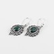 Green Corundum 925 Sterling Silver Handmade Earring