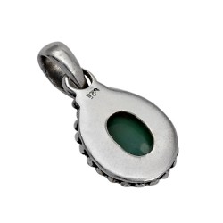 Green Onyx 925 Sterling Silver Boho Pendant Jewelry Indian Silver Jewelry