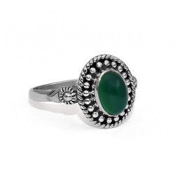 Slice !! Green Onyx 925 Sterling Silver Boho Ring Handmade Jewelry