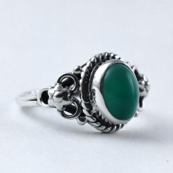 Green Onyx Boho Ring Oxidized Silver Jewelry 925 Sterling Silver Handmade Silver Ring Jewelry