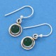 Green Onyx Drop Dangle Earring Round Faceted Stone 925 Sterling Silver Oxidized Silver Earring Jewellery