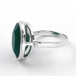 Green Onyx Ring 925 Sterling Silver Ring Handmade Silver Jewelry Engagement Ring Gift For Her