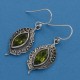 Green Peridot Gemstone Earring 925 Sterling Solid Silver Oxidized Silver Earring Wholesale Silver Jewelry