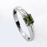 Green Peridot Ring Band Ring Birthstone Ring 925 Sterling Silver Handmade Oxidized Silver Jewellery