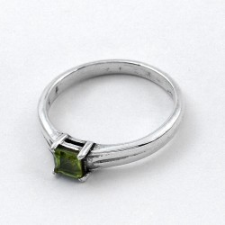 Green Peridot Ring Band Ring Birthstone Ring 925 Sterling Silver Handmade Oxidized Silver Jewellery