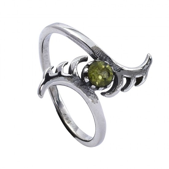 Green Peridot Ring Handmade 925 Sterling Silver Boho Ring Women Latest Fashion Jewellery
