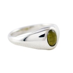 Green Tourmaline Ring Handmade 925 Sterling Silver Wedding Band Birthstone Ring Jewellery