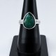 Dyed Emerald Pear Shape Gemstone Ring 925 Sterling Silver Engagement Ring Promises Ring Women Jewellery