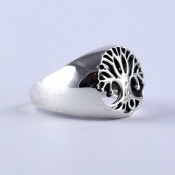 Handmade 925 Sterling Plain Silver TREE Shape Ring Jewellery Ethnic Design Silver Jewellery
