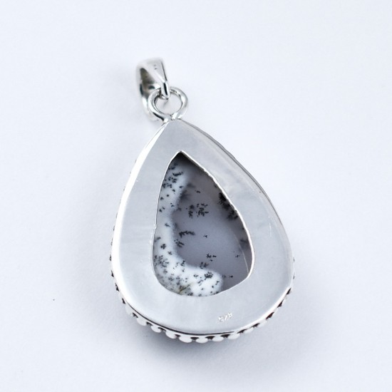Handmade 925 Sterling Silver Dendritic Opal Pendant Wholesale Silver Jewellery Manufacture Silver Jewellery