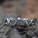 Heart Shape Band Ring Love Ring Handmade 925 Sterling Silver Jewellery Engagement Ring