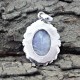 Excellent Oval Shape White Rainbow Moonstone 925 Sterling Silver Pendant