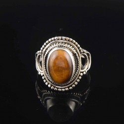 Tiger Eye 925 Sterling Silver Ring!! Indian Handmade Silver 925 Jewelry Silver Ring With Tiger Eye
