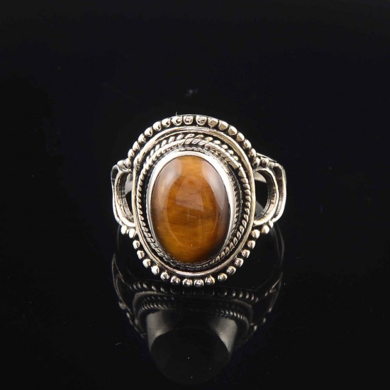 Tiger Eye 925 Sterling Silver Ring!! Indian Handmade Silver 925 Jewelry Silver Ring With Tiger Eye