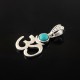 Indian Religious Jewelry Turquoise 925 Sterling Silver Pendant Jewelry
