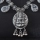 Beautiful Oxidized Indian Religious 925 Sterling silver Necklace Jewelry 