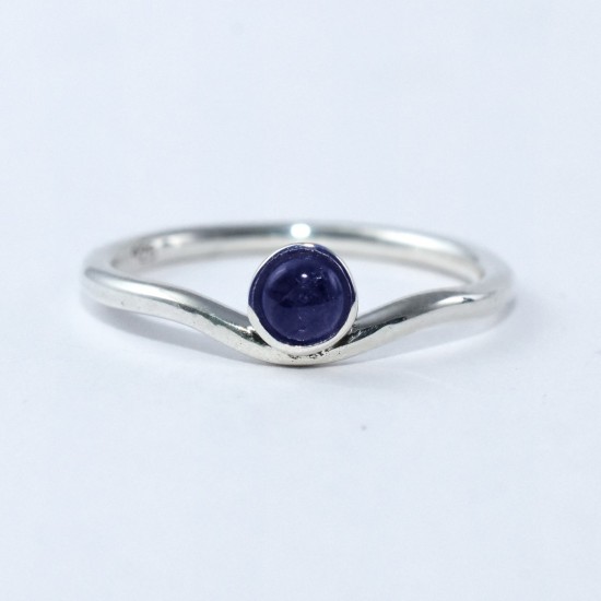 Iolite Ring Round Shape 925 Sterling Silver Wholesale Silver Jewellery Manufacture Silver Jewellery Exporter