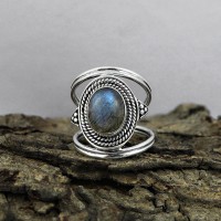 Labradorite 925 Sterling Silver Handmade Ring Jewelry
