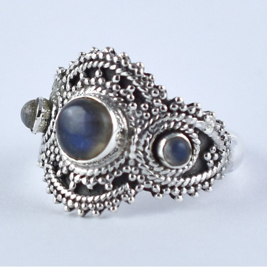 Labradorite Ring Handmade 925 Sterling Silver Boho Ring Indian Silver Jewelry Exporter