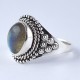 Labradorite Ring Handmade 925 Sterling Silver Oxidized Silver Jewelry Boho Ring Gift For Her