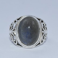 Labradorite Ring Oval Shape 925 Sterling Silver Handmade Indian Silver Ring Jewelry