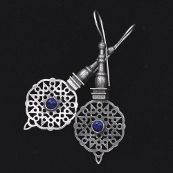 Lapis Lazuli Drop Dangle Earring Teardrop Earring Handmade Solid 925 Sterling Silver Oxidized Silver Jewelry