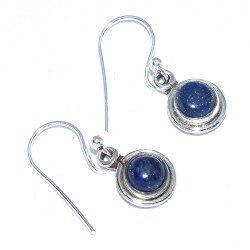 Lapis Lazuli Drops Earring 925 Sterling Silver Handmade Earring Oxidized Silver Jewelry