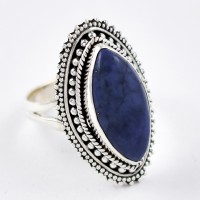 Blue Lapis Lazuli Ring 925 Sterling Silver Wholesale Silver Jewellery Manufacture Silver Jewellery