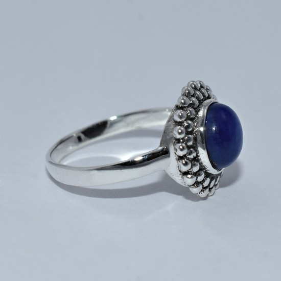 Lapis Lazuli Ring 925 Sterling Solid Silver Boho Ring Engagement Present Ring Jewelry
