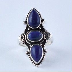 Lapis Lazuli Ring Handmade 925 Sterling Silver Friendship Ring Engagement Ring Oxidized Silver Jewelry