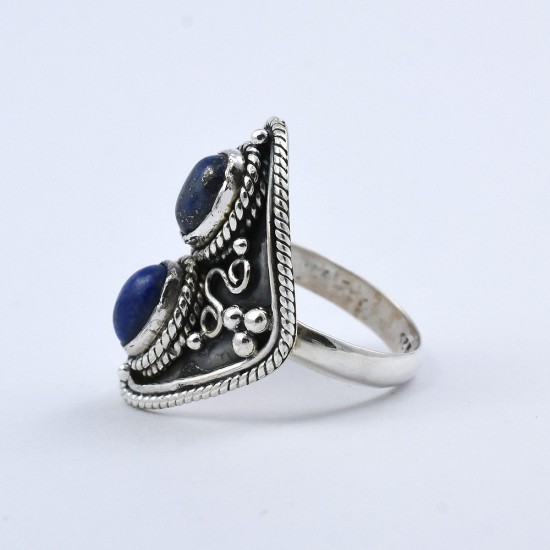 Lapis Lazuli Ring Handmade 925 Sterling Silver Friendship Ring Gift For Her