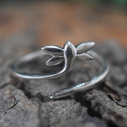 Leaf Shape Band Ring Solid 925 Sterling Silver Ring Jewelry Handcrafted Silver Jewelry