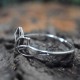 Lotus Shape Band Ring Handmade Solid 925 Sterling Silver Oxidized Silver Jewellery