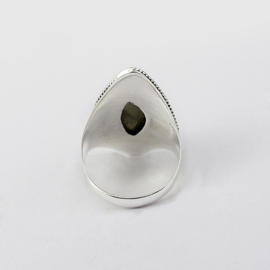 925 Sterling Silver Bezel Setting Labradorite Ring