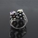 925 Sterling Silver Jewelry !! Multi Color Choice Gemstone Rhodium Plated Ring
