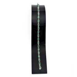 Emerald Ruby Gemstone 925 Sterling Silver Indian Artisan Designer Bracelet Jewelry